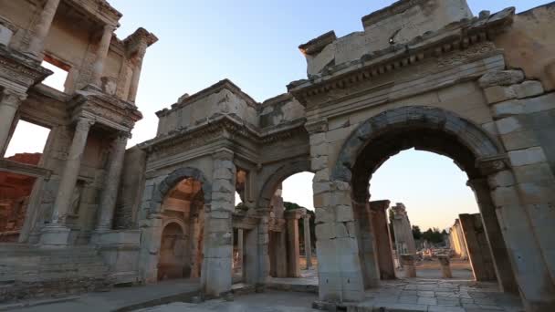 Ruinas Biblioteca Celsius — Vídeo de stock