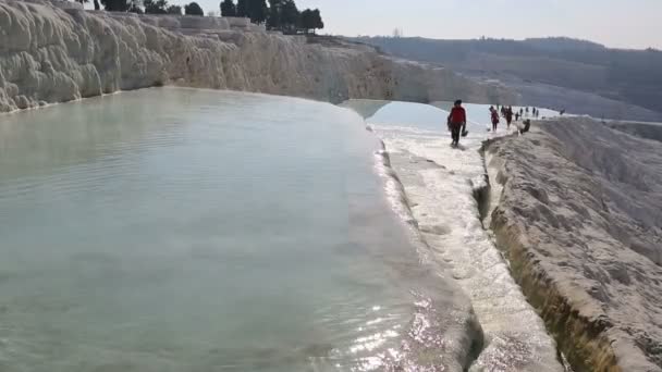 Baumwollburg pamukkale 7 — Stockvideo