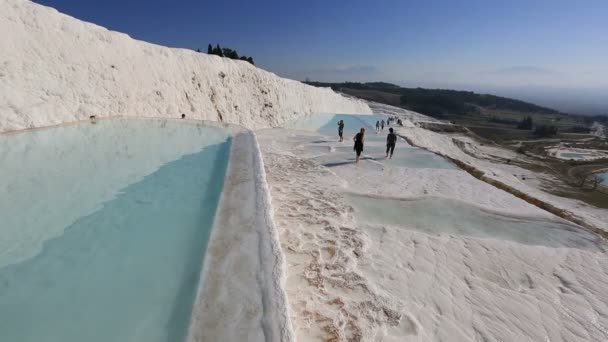 Bomull slottet Pamukkale 9 — Stockvideo