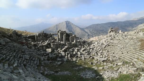 Antike Stadt Sagalassos 5 Zeitraffer — Stockvideo