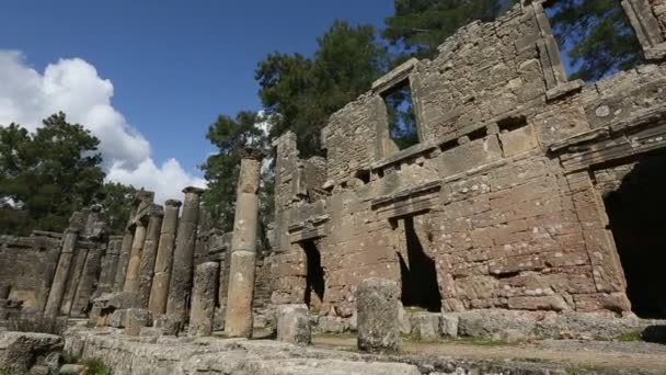 Bina, atış izleme antik kenti — Stok video