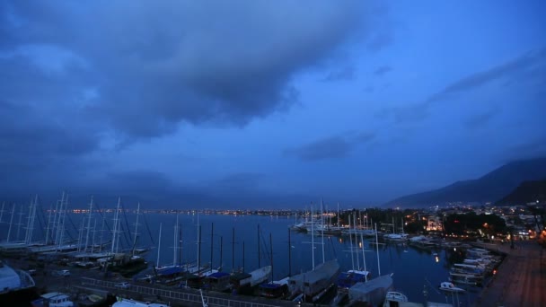 Time lapse famous town Fethiye — Stock Video