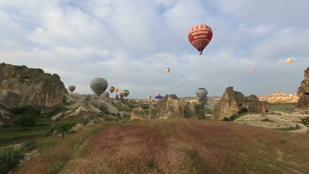 Hava balonları tur Kapadokya 8 — Stok video