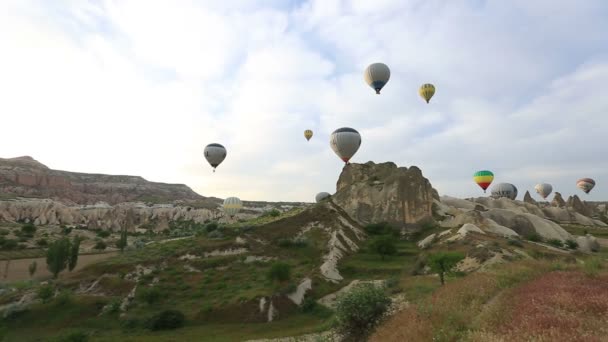 Lucht ballonnen tour in Cappadocië 10 — Stockvideo