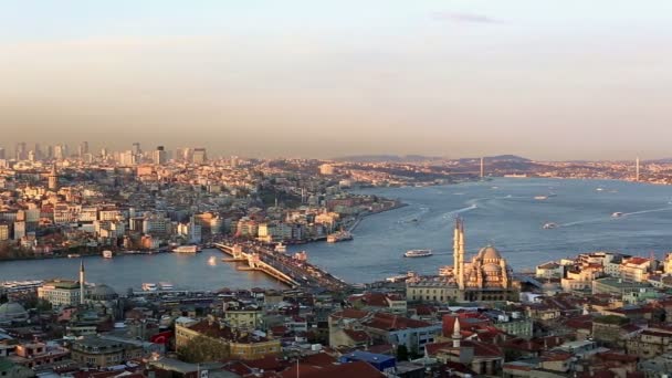 Vista aérea del horizonte en la ciudad de Estambul 7 — Vídeo de stock