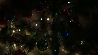 bokeh arka plan Xmas ağacı ışık