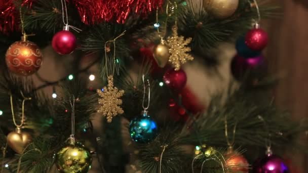 Hintergrund Weihnachtsbaum Licht — Stockvideo