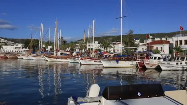 Bodrum Bay (pan schieten) — Stockvideo