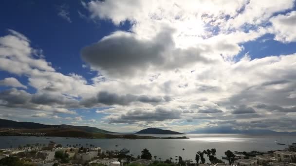 Çok ünlü yer seyahat hedef Bodrum Körfezi (zaman atlamalı) — Stok video