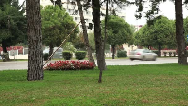 Verkeer in antalya Turkije — Stockvideo