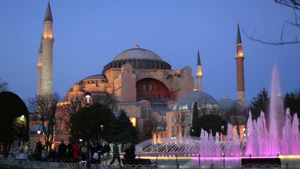 Hagia Sophia at Istanbul Turkey — Stock Video