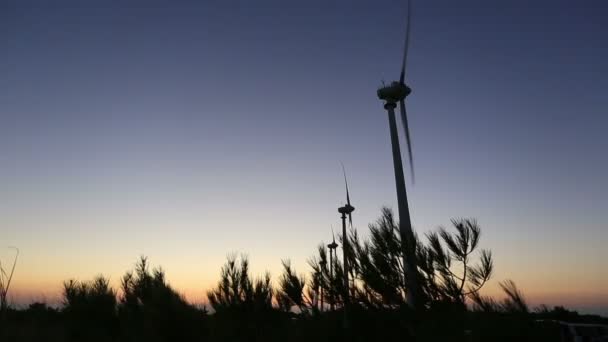 Turbina eólica, moinho de vento, energia verde, energia renovável — Vídeo de Stock