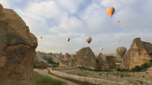 Hava balonları tur Kapadokya 6 — Stok video