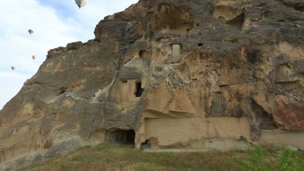 Air balloons tour in Cappadocia 13 — Stock Video