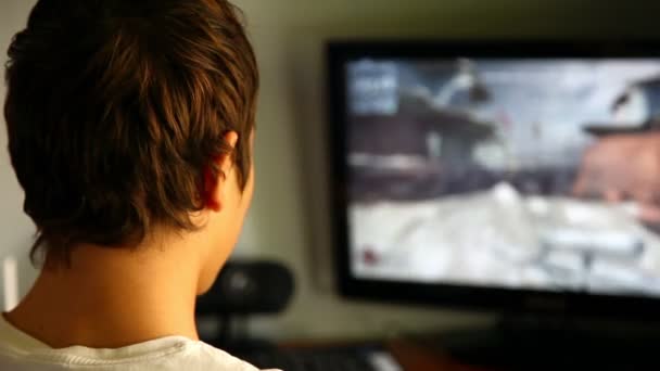 Criança jogando um jogo 3 HD 1080p — Vídeo de Stock