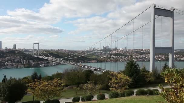 Bósforo con puente Time Lapse HD 1080p — Vídeo de stock