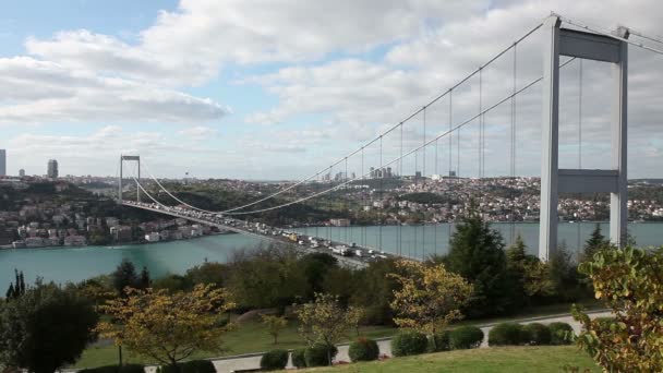 Bosporus met Bridge Hd 1080p — Stockvideo