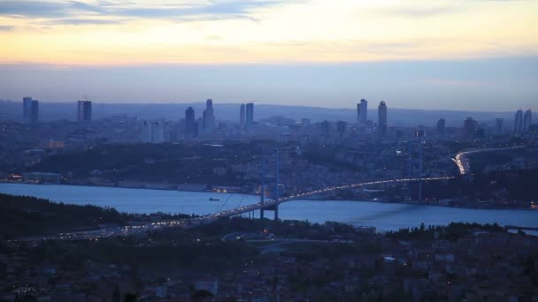 Bosporus Brücke Szene 6 hd 1080p — Stockvideo