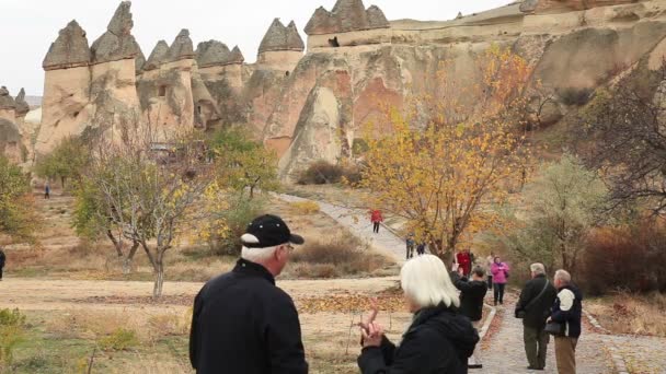 Ünlü şehir Türkiye Kapadokya'da — Stok video