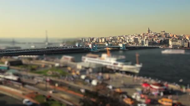 トルコ イスタンブールのゴールデンホーン — ストック動画
