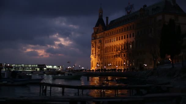 Haydarpasa Port and Station Building — Stock Video