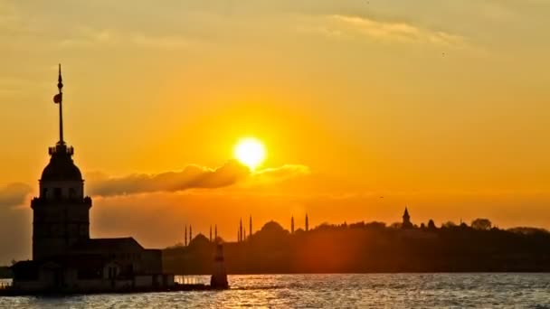 HDR Maiden Tower at the Sunset Time Lapse HD 1080p — Stock Video