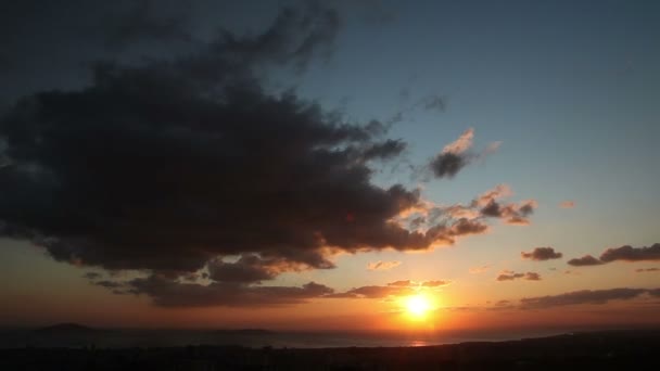 Wygaśnięcia piękny zachód słońca w mieście Hd 1080p — Wideo stockowe