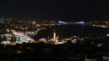 istanbul City 4 gece manzarası havadan görünümü