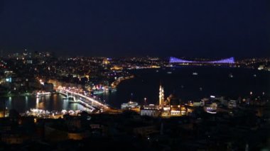 istanbul City 2 gece manzarası havadan görünümü