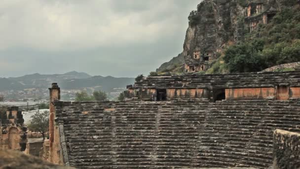 Anfiteatro antigo em Myra — Vídeo de Stock