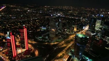 gece hava manzaralı istanbul şehir