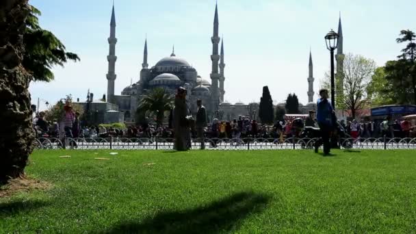 Zaman atlamalı Sultanahmet Camii — Stok video