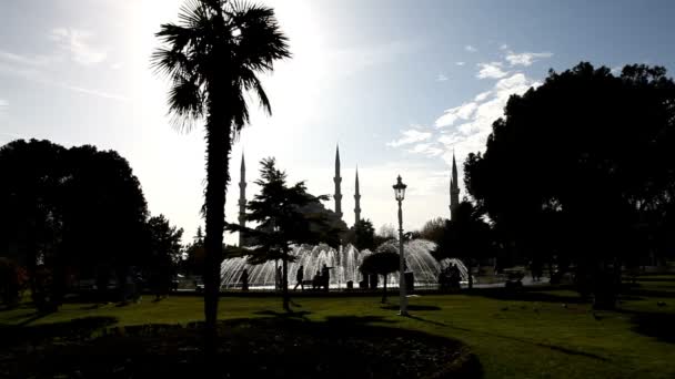 Escena azul de la mezquita HD 1080p — Vídeos de Stock