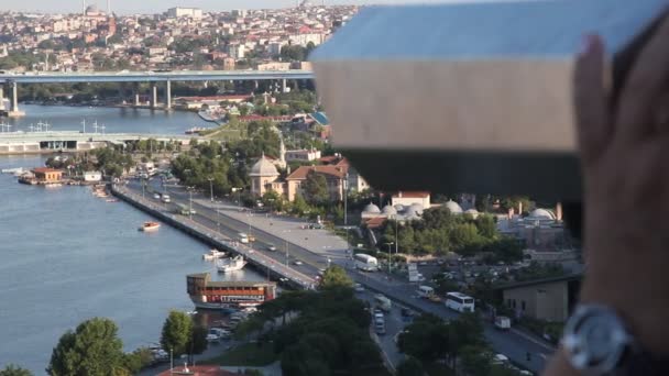 Turister tittar på panaroma Hd 1080p — Stockvideo