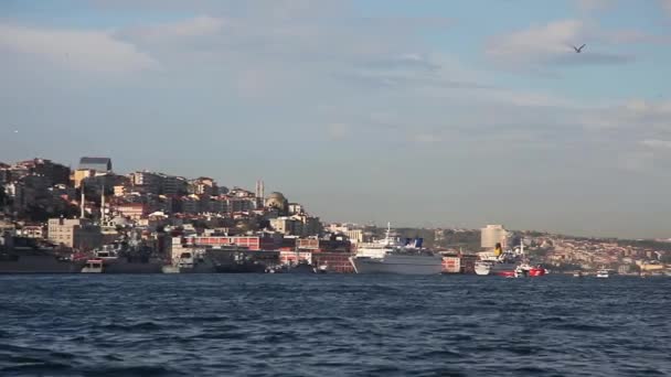 Bosphorus with sea traffic 3 HD 1080p — Stock Video