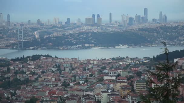 Bosporus pan schieten — Stockvideo