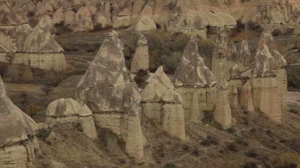 Ciudad famosa Capadocia en Turquía — Vídeo de stock