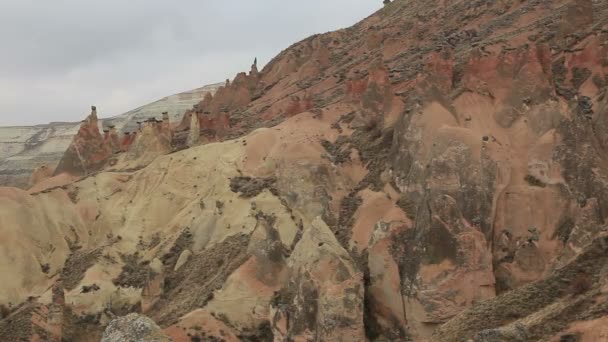 Ünlü şehir Türkiye Kapadokya'da — Stok video