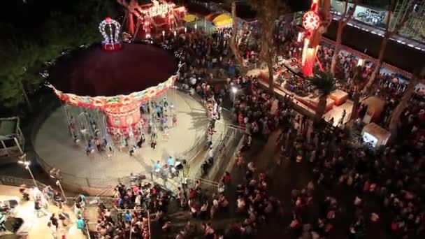 Parque de atracciones. — Vídeos de Stock