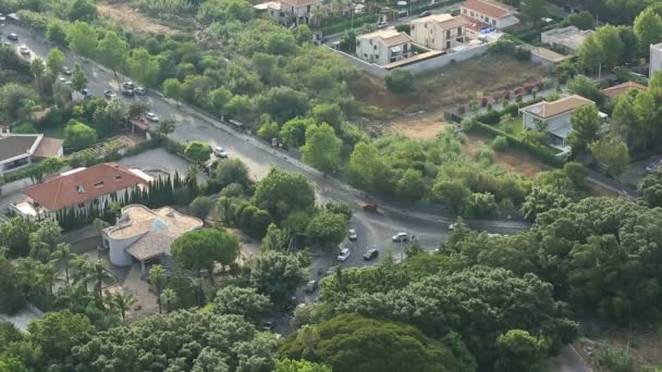 Luchtfoto Mondello verkeer — Stockvideo