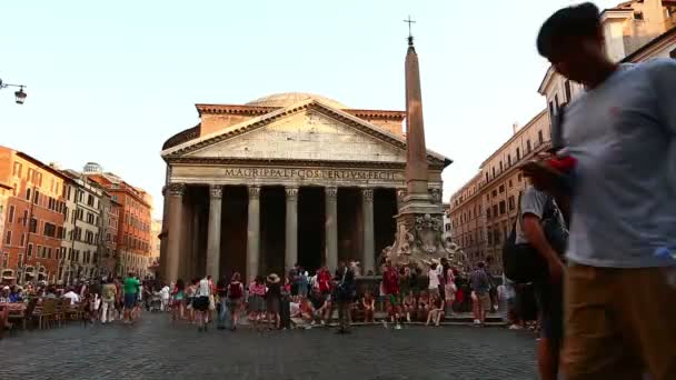 Tijd Lapse Pantheon van Rome — Stockvideo