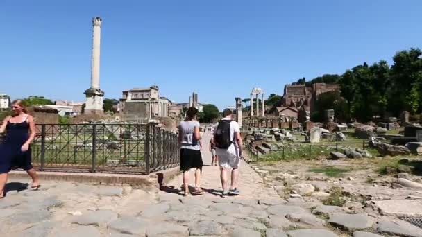 Römisches forum von rom — Stockvideo