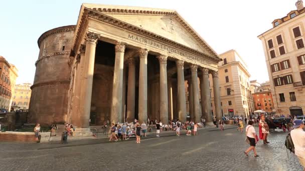 Pantheon van rome — Stockvideo