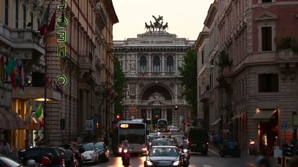 Pohled na město Řím — Stock video