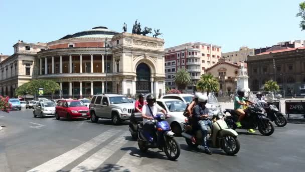 Time Lapse teatru Politeama Garibaldi — Wideo stockowe