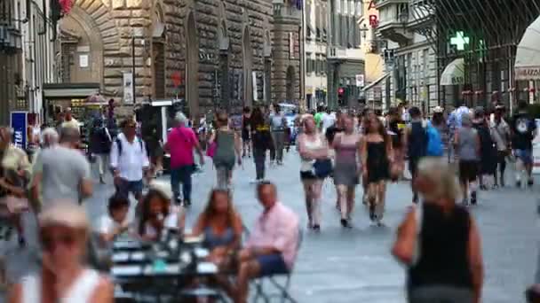 Tijd Lapse toeristische bezoeken Florence — Stockvideo