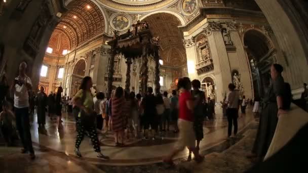 Interieur Time Lapse Vaticaan, Vaticano — Stockvideo