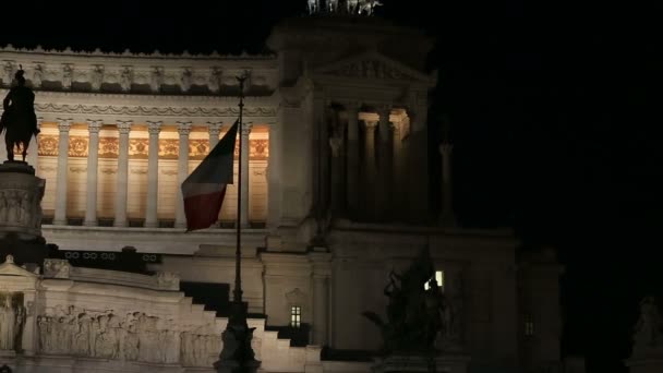 Пам'ятник Вітторіо Емануеле — стокове відео