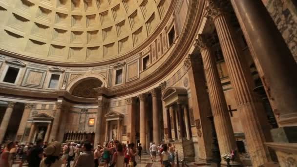 Interior Panteão de Roma — Vídeo de Stock