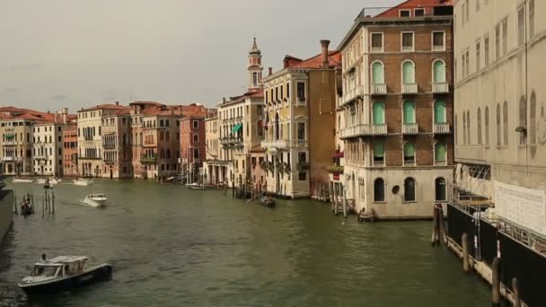 Ruch na Canal Grande (Canale Grande) — Wideo stockowe